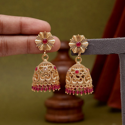 Copper jhumkas