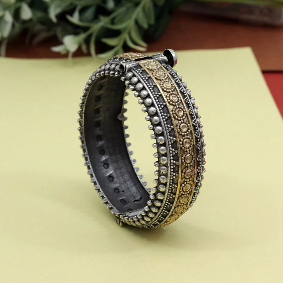 oxidized gold-silver tone bracelet