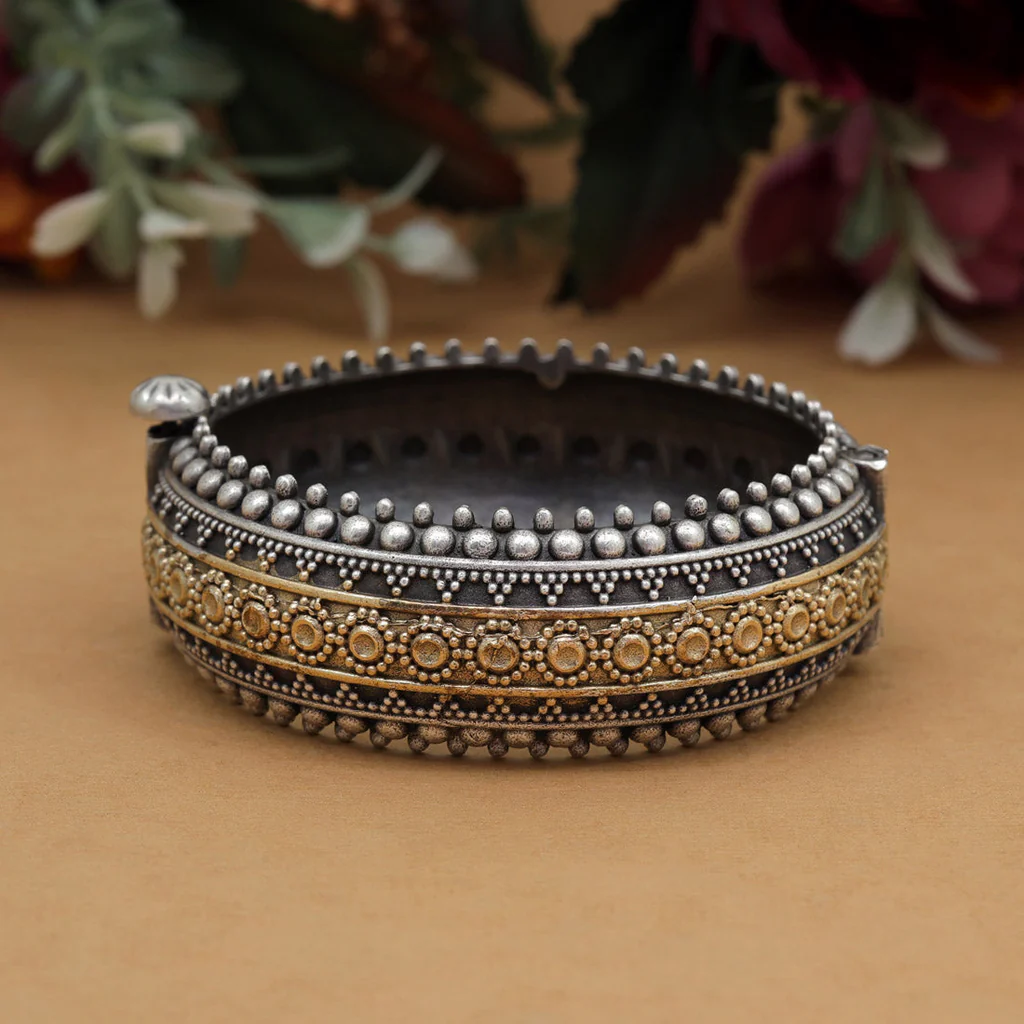 oxidized gold-silver tone bracelet