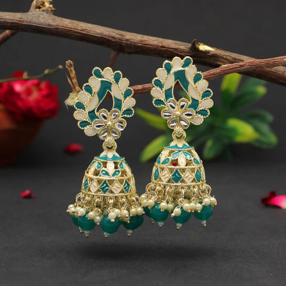 Meenakari Jhumkas