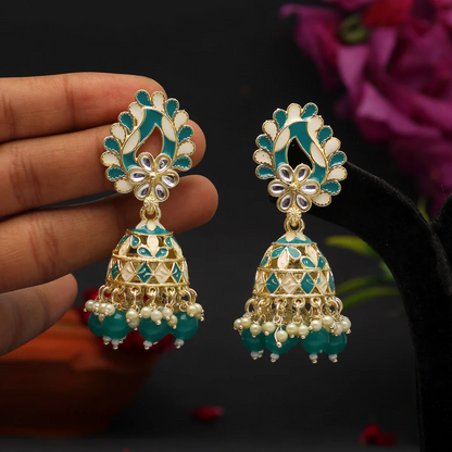 Meenakari Jhumkas