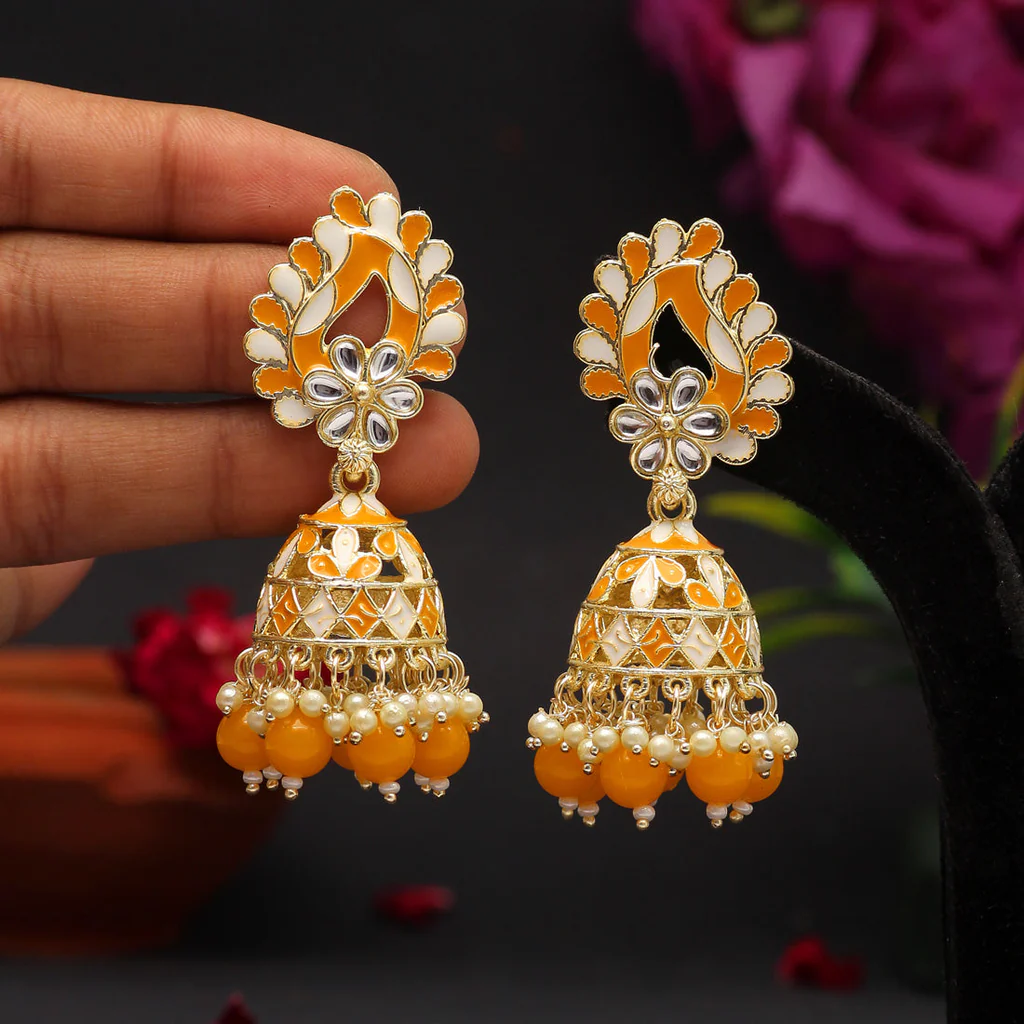 Meenakari Jhumkas